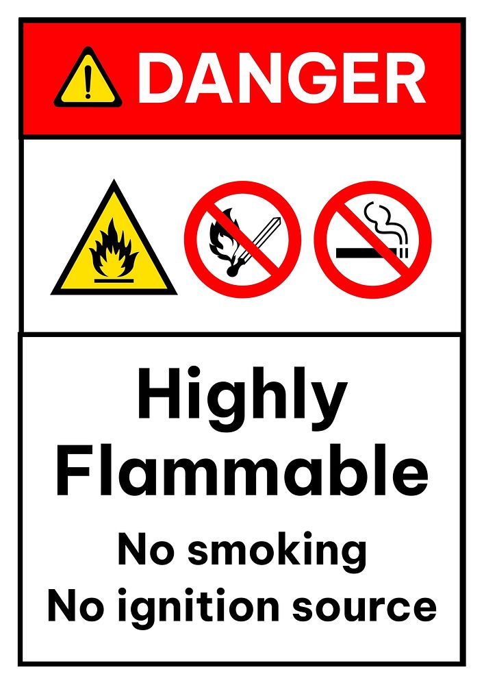 Highly flammable poster template