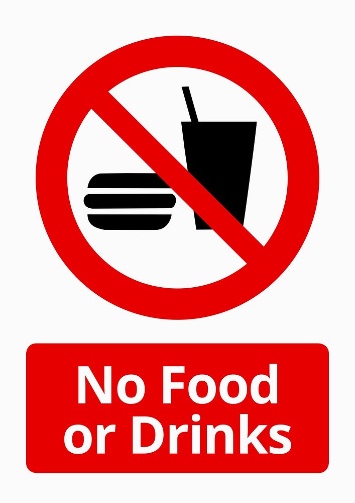 No food allowed  poster template