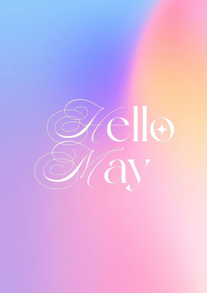 Hello May poster template