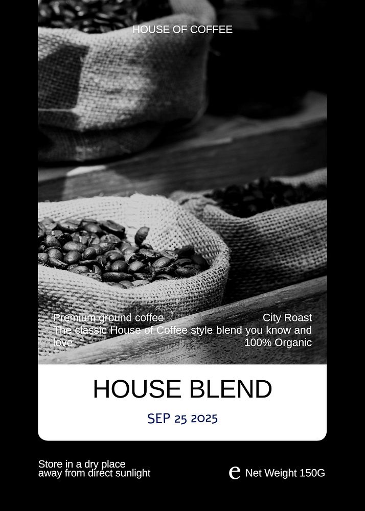 Coffee blend  label template   branding design