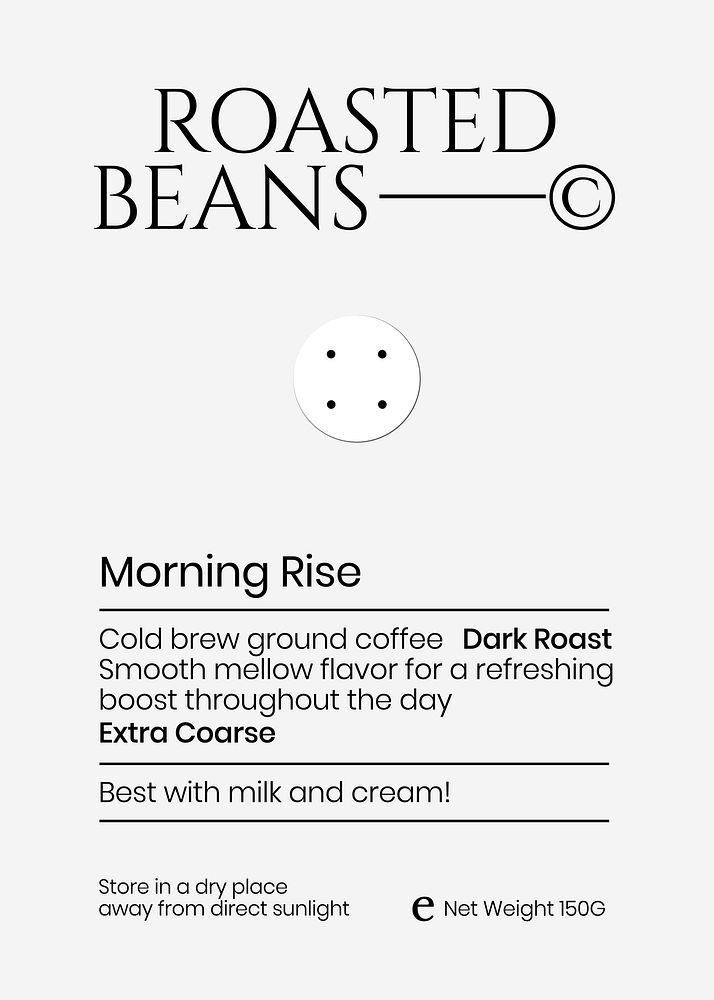 Ground coffee  label template   branding design