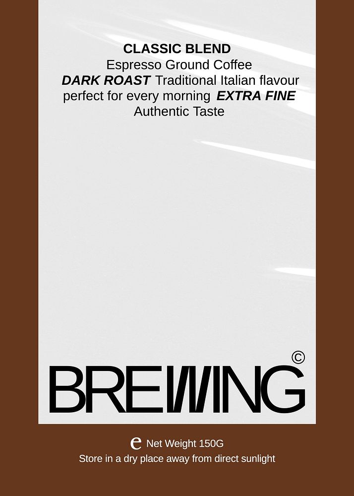Ground coffee  label template   branding design