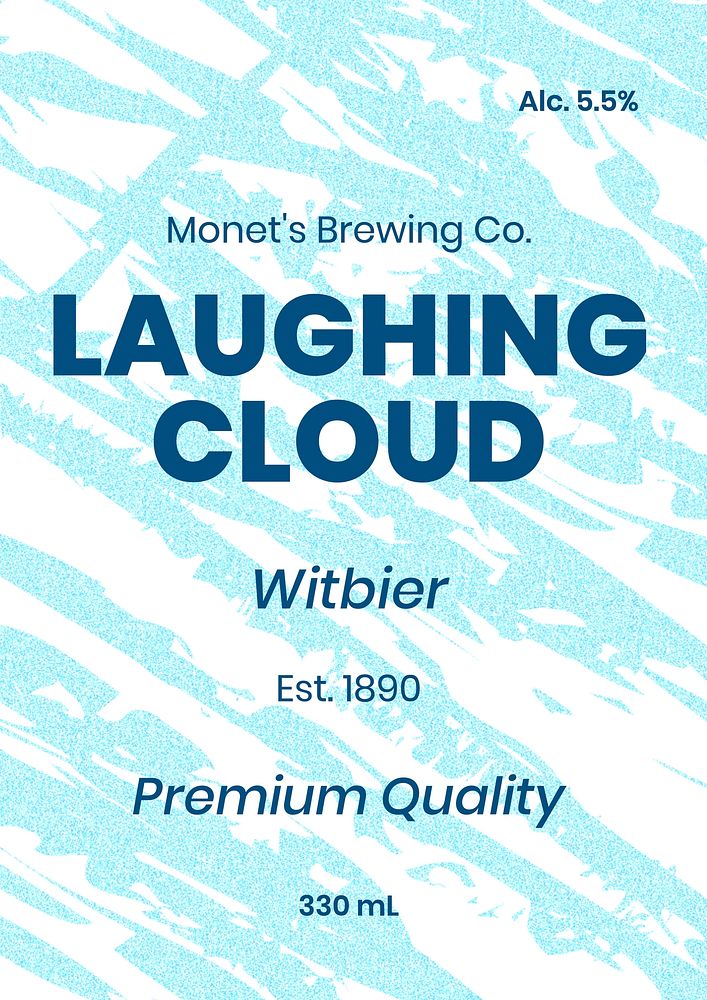 Craft beer  label template, editable  branding design