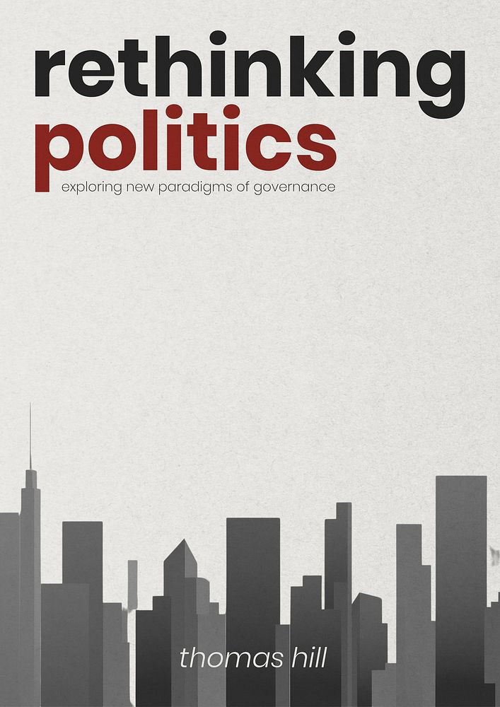 Politics book cover template