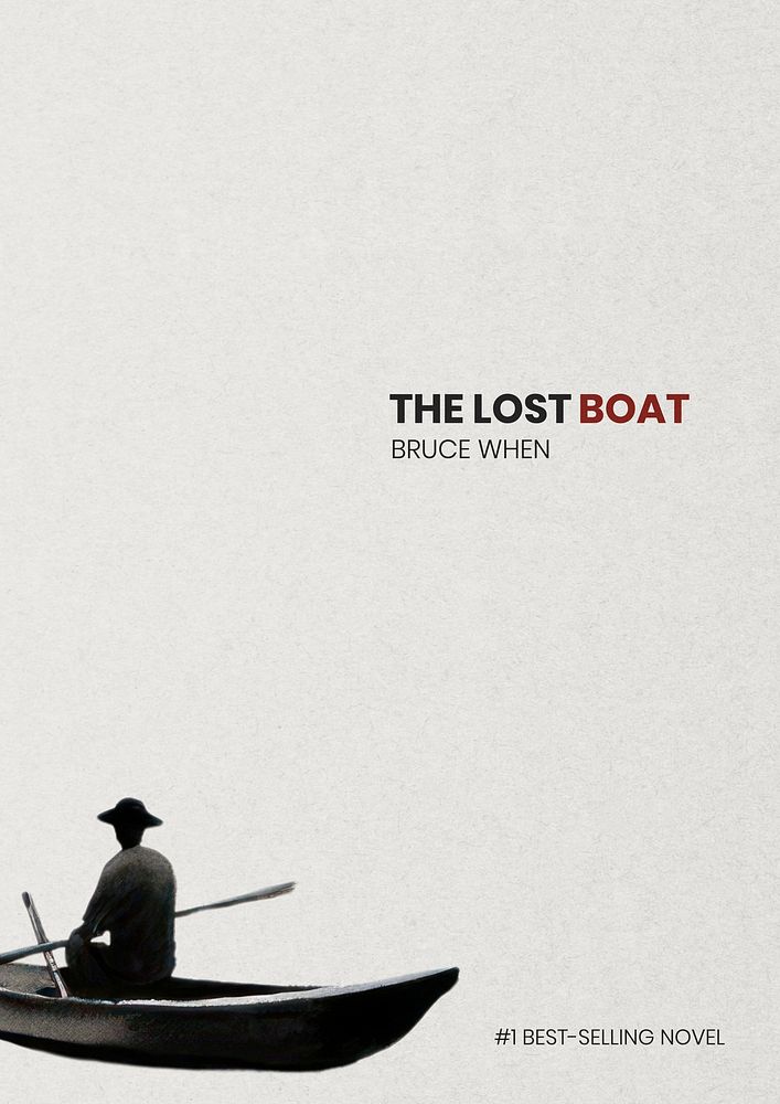 Lost boat book cover template  design