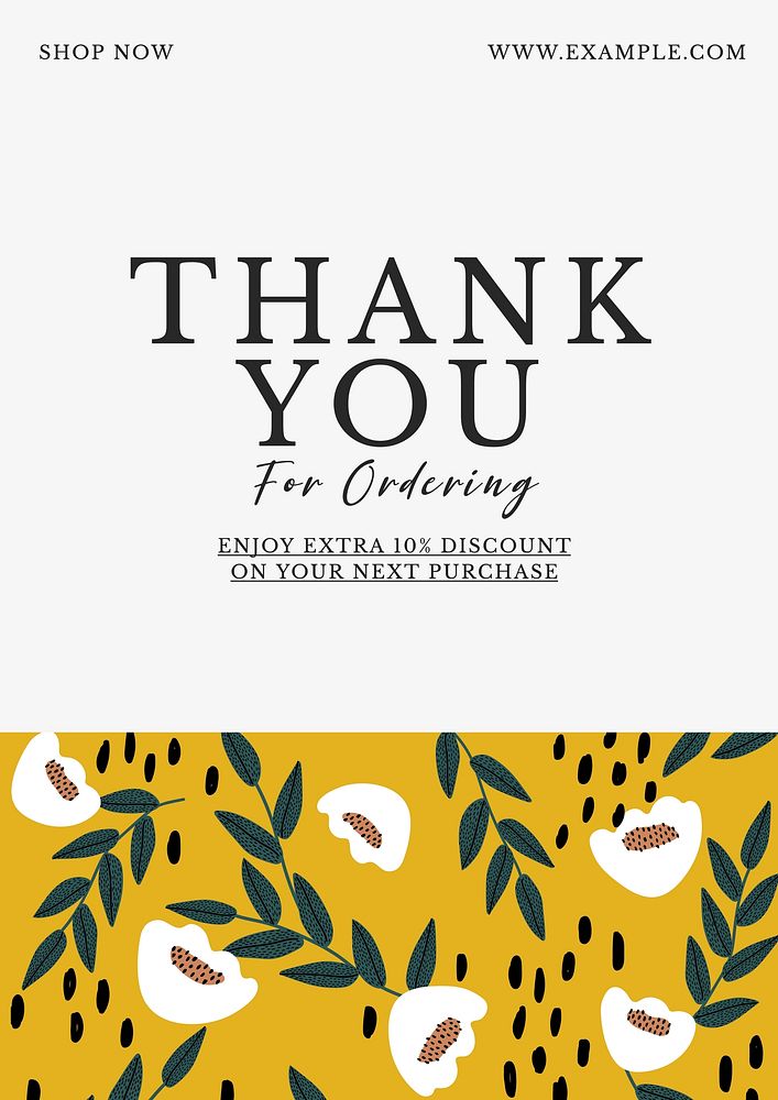 Thank you poster template  design