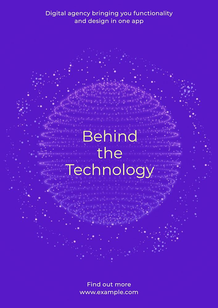 Behind the technology poster template  design