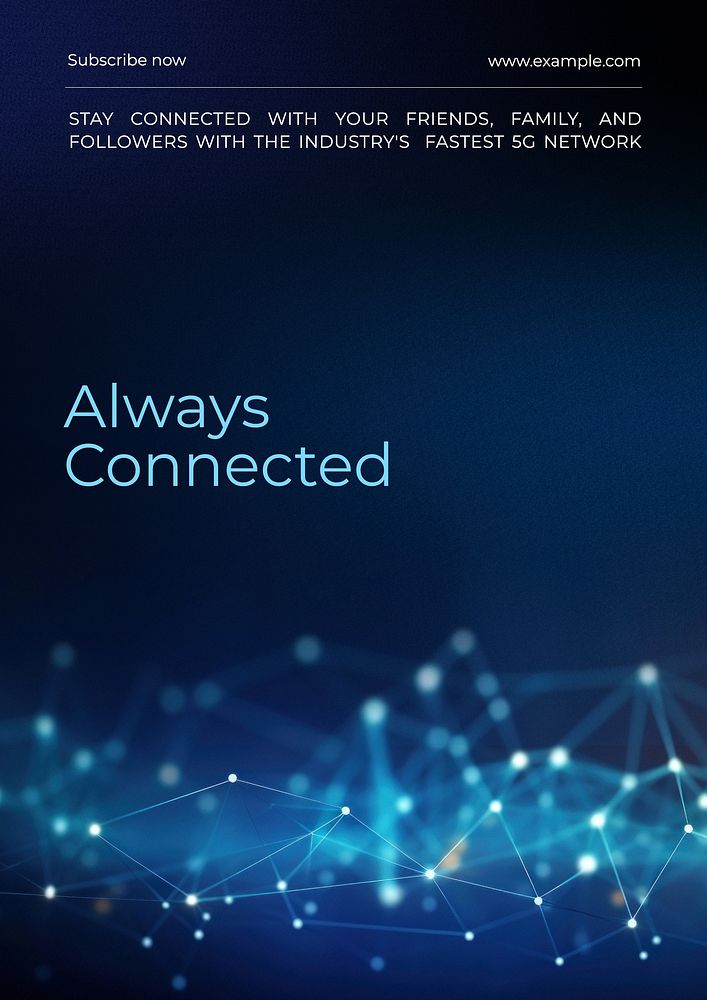 Always connected poster template