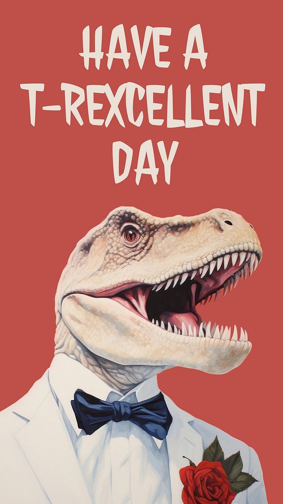 Dinosaur pun quote  mobile wallpaper template