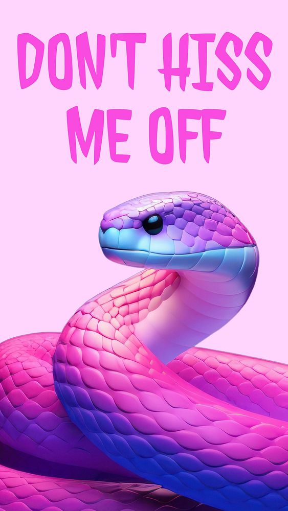 Snake pun quote  mobile wallpaper template
