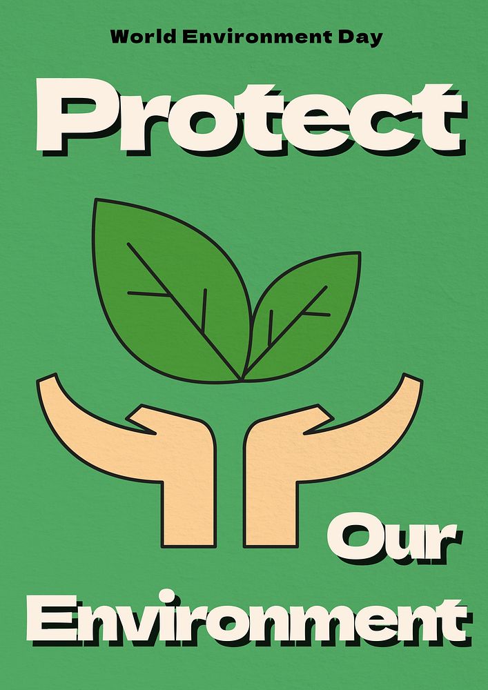 Protect environment poster template