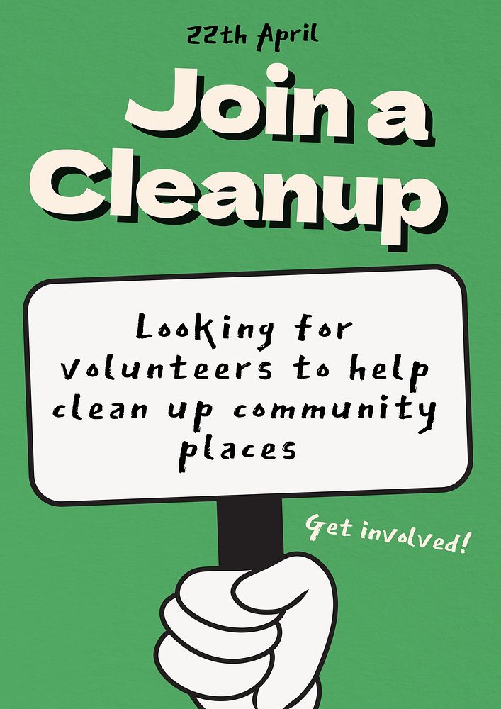 Volunteer opportunity poster template