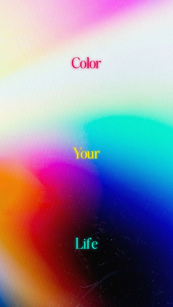 Color your life quote mobile wallpaper template