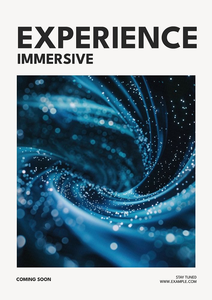 Immersive art experience poster template