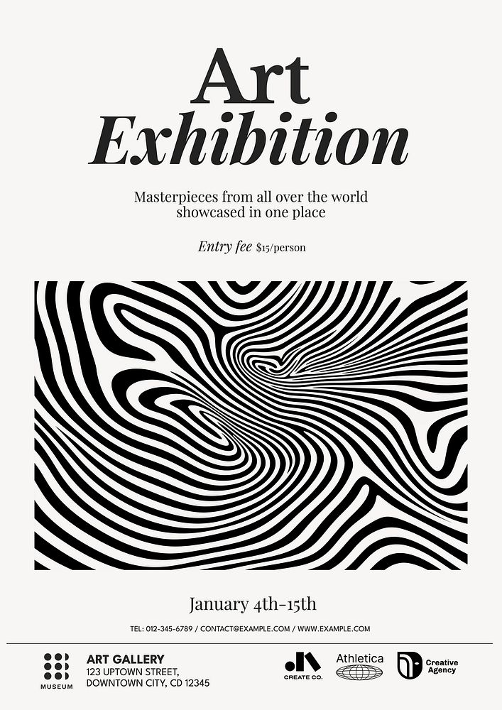 Art exhibition poster template
