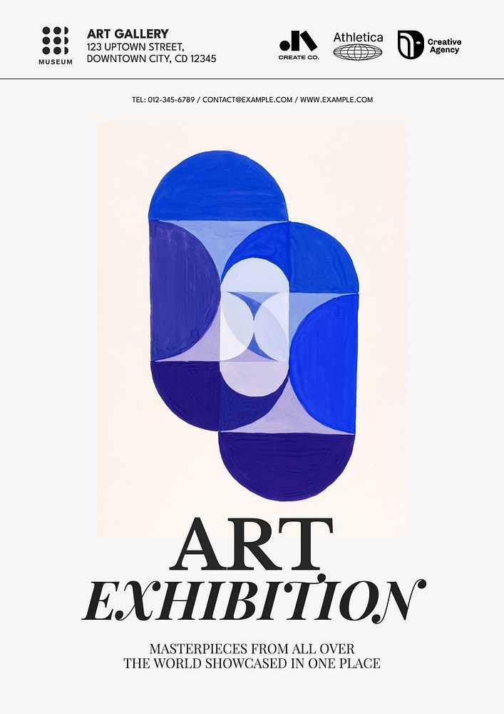 Art exhibition poster template
