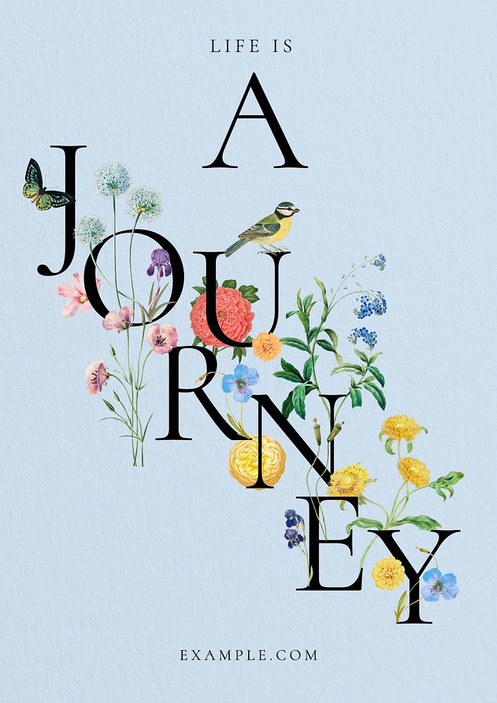 Life is a journey poster template