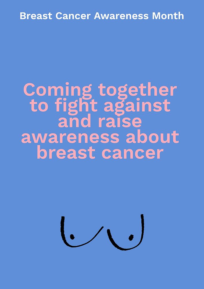 Breast cancer poster template