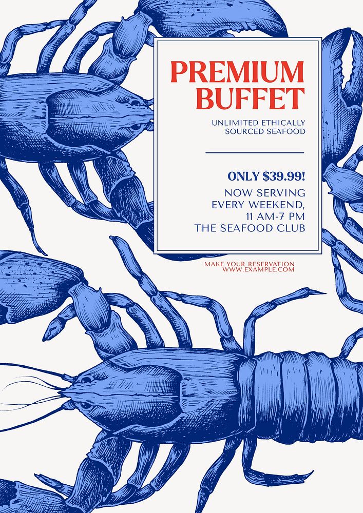 Premium buffet poster template