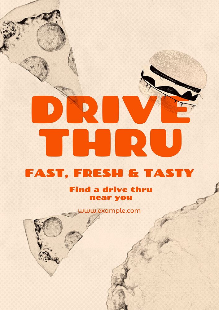 Drive thru poster template