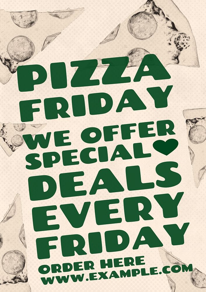 Pizza Friday poster template