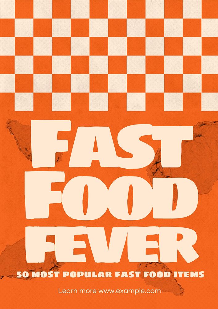 Fast food poster template