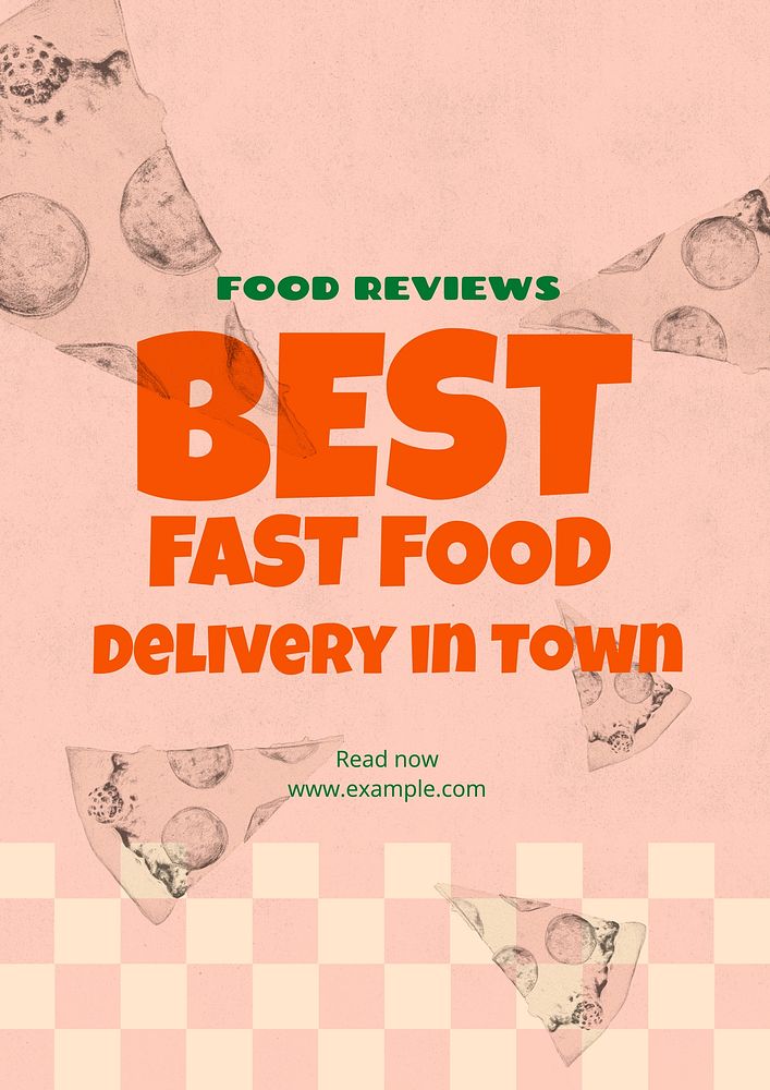 Fast food shop poster template