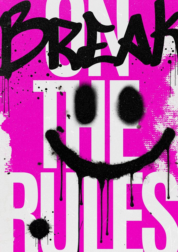Break the rules poster template
