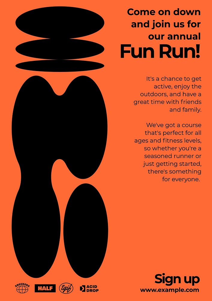 Fun run poster template