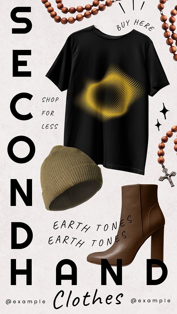Second-hand clothes Instagram story template