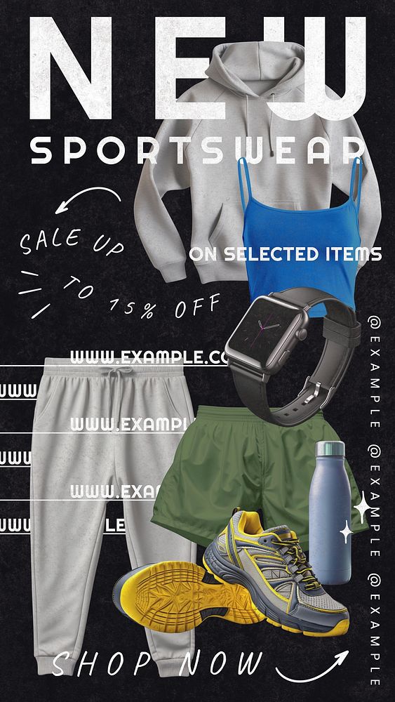 New sportswear Instagram story template