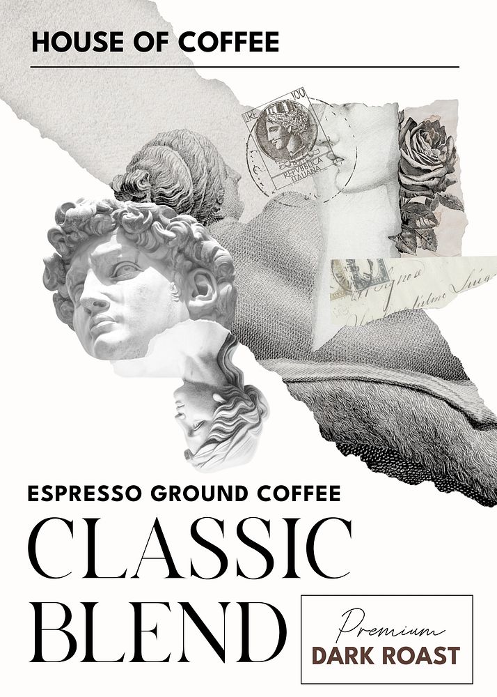 Ground coffee label template