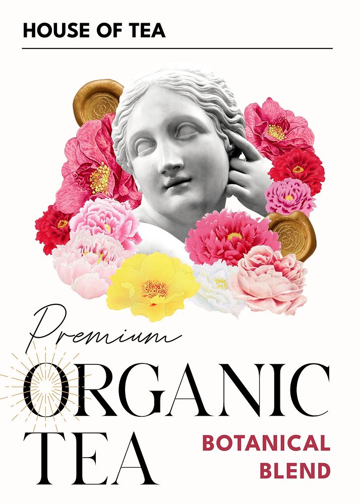 Organic tea label template