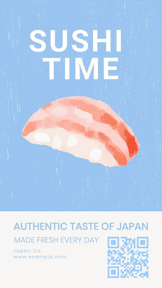 Japanese sushi label label template