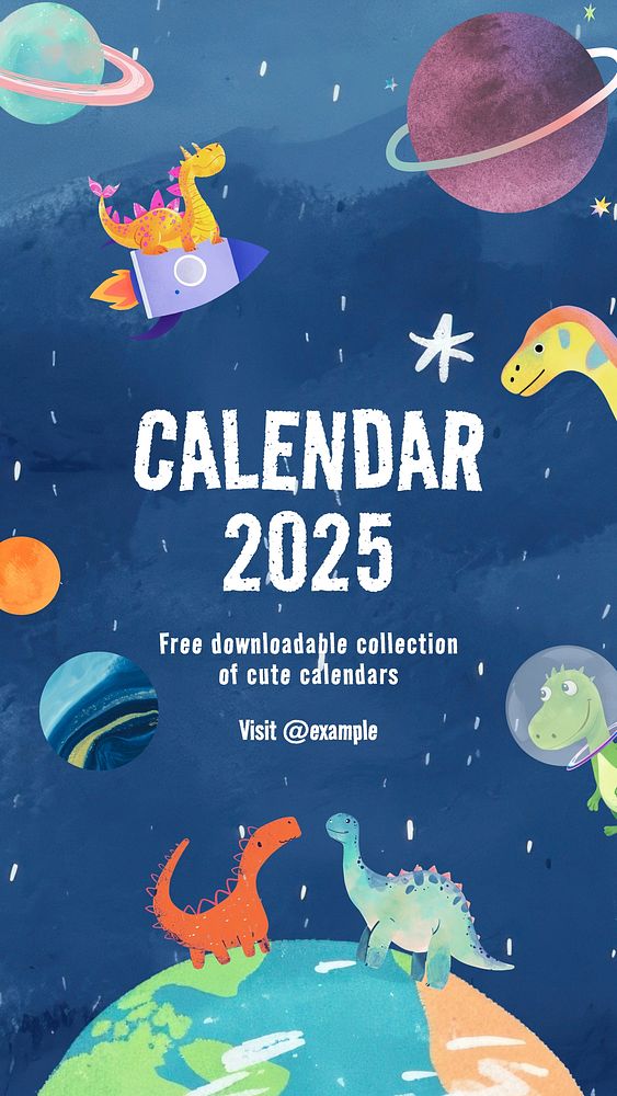 2025 Calendar mobile wallpaper template