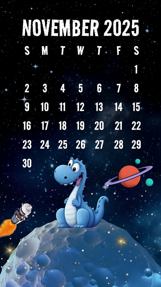 November 2025 calendar mobile wallpaper template
