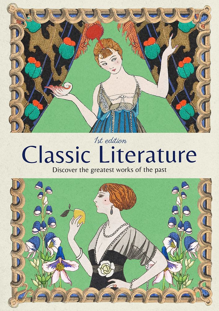 Classic literature poster template