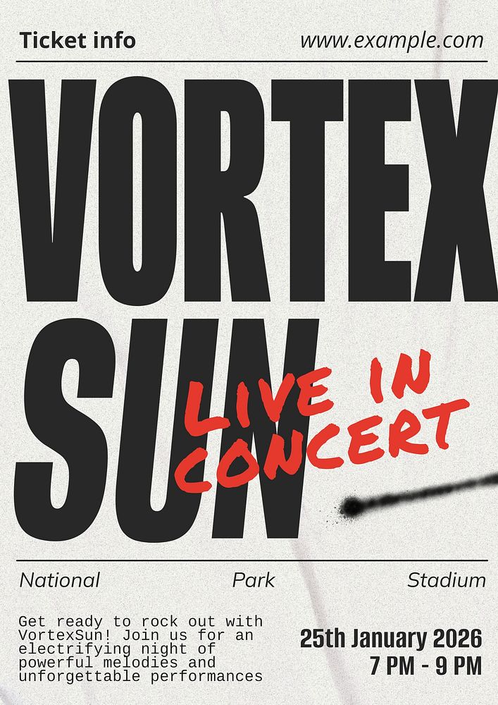 Live concert poster template