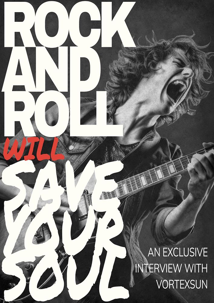 Rock & roll poster template