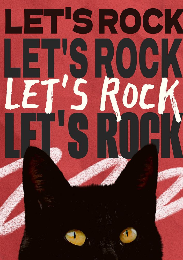 Let's rock poster template