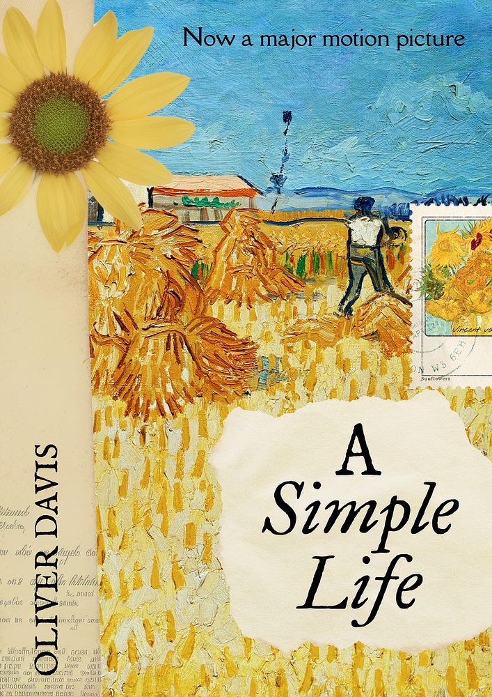 Simple life book cover template