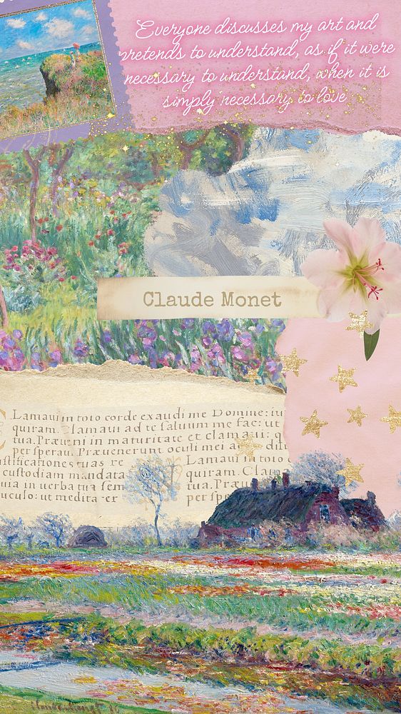Monet quote mobile wallpaper