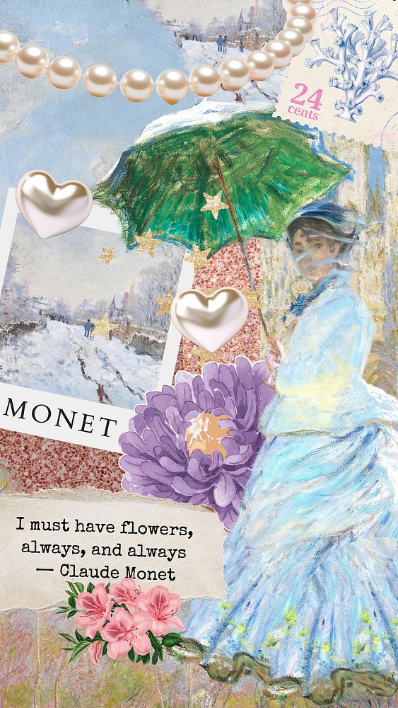 Monet quote mobile wallpaper