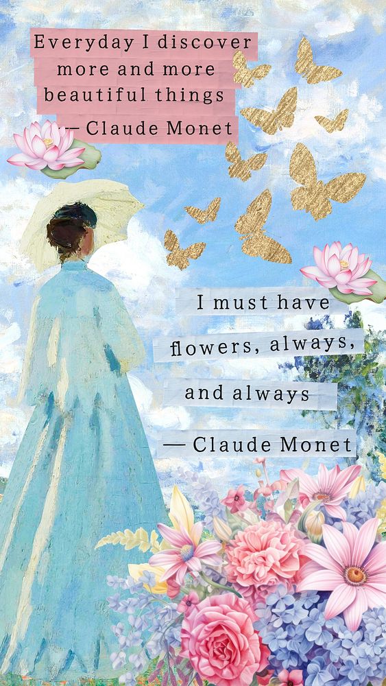 Monet's beauty quote mobile wallpaper