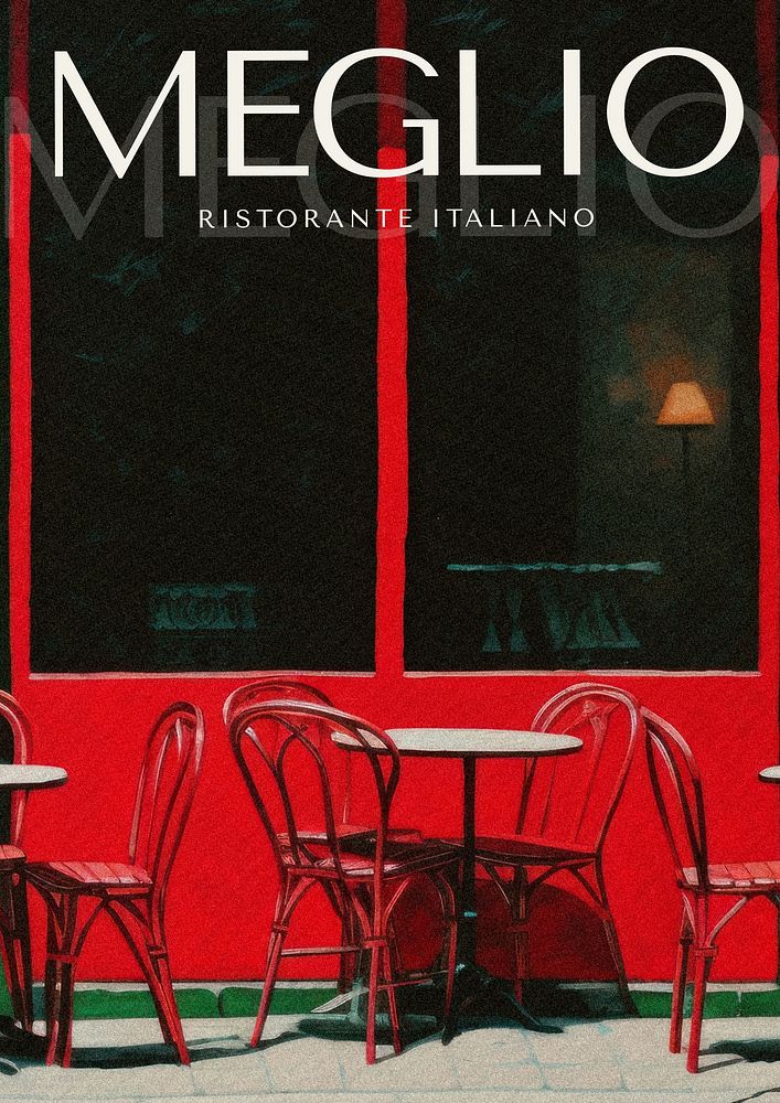 Italian restaurant poster template
