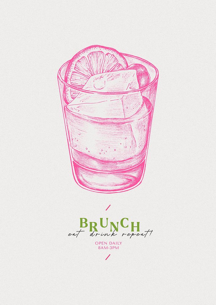 Brunch restaurant poster template