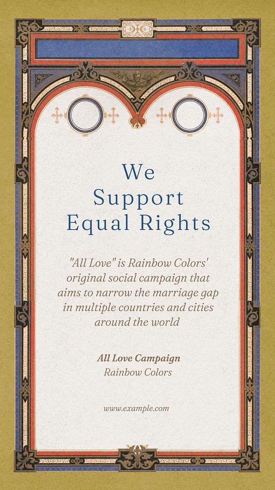 Equal rights Instagram story template