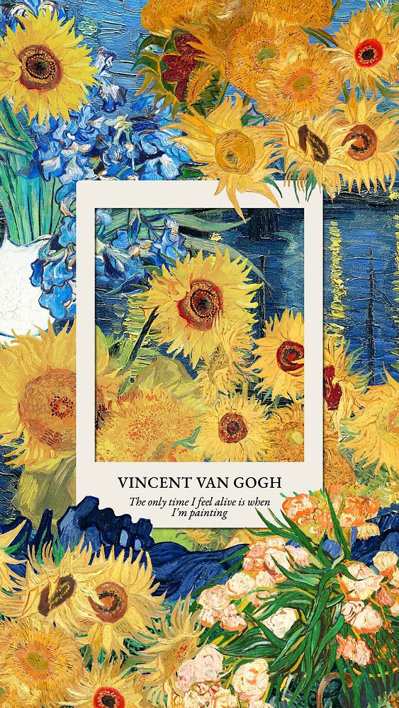 Van Gogh quote Instagram story template