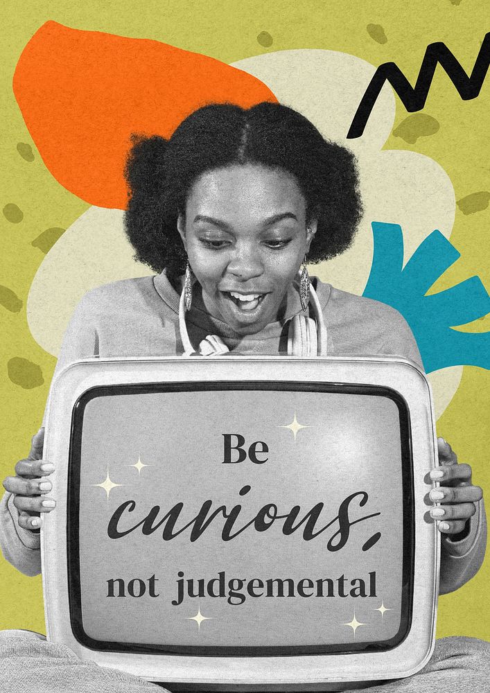 Be curious poster template
