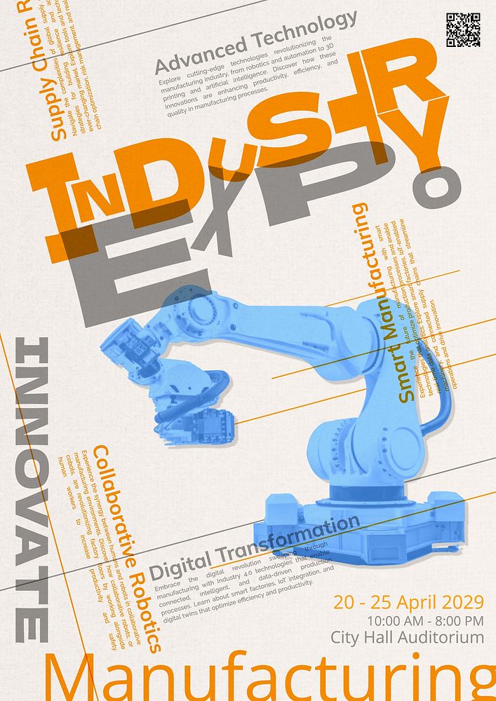 Industry expo poster template